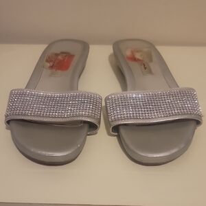 Elegant Silver Women's Slide Sandals